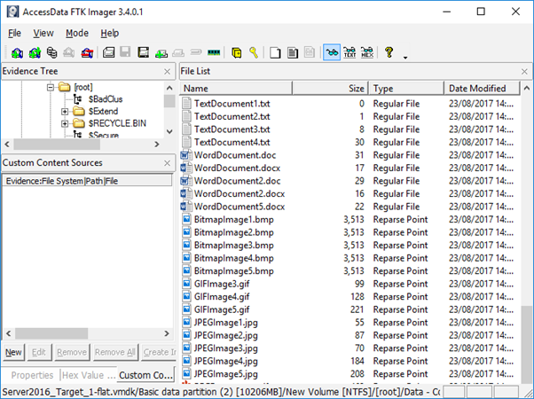 Viewing a Reparse Point associated with a Deduplicated file in Autopsy 7.10.05